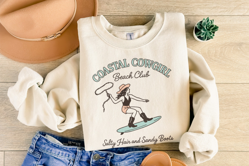 coastal-cowgirl-beach-club-png-salty-hair-and-sandy-boots-retro-west