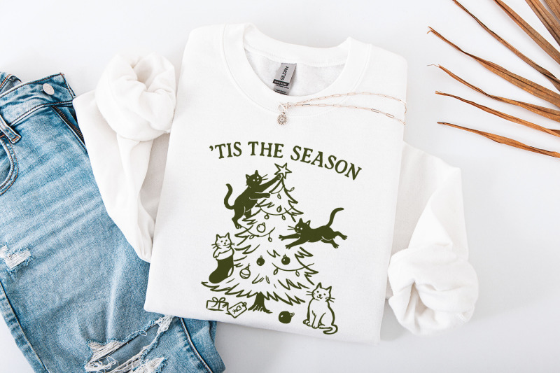 tis-the-season-cat-christmas-png-digital-download-funny-holiday-tree