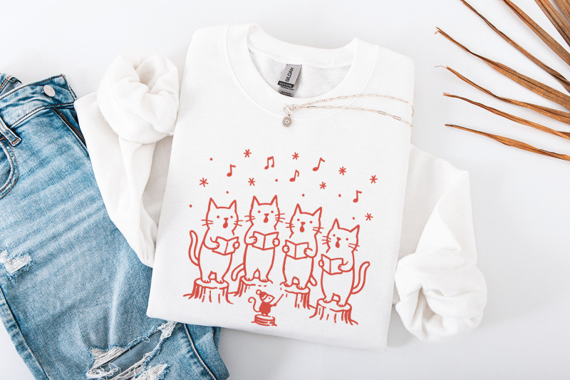 singing-cat-choir-png-whimsical-christmas-cat-carolers-clipart-cute