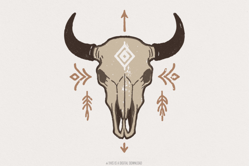 boho-bull-skull-png-western-skull-png-art-tribal-geometric-southwest