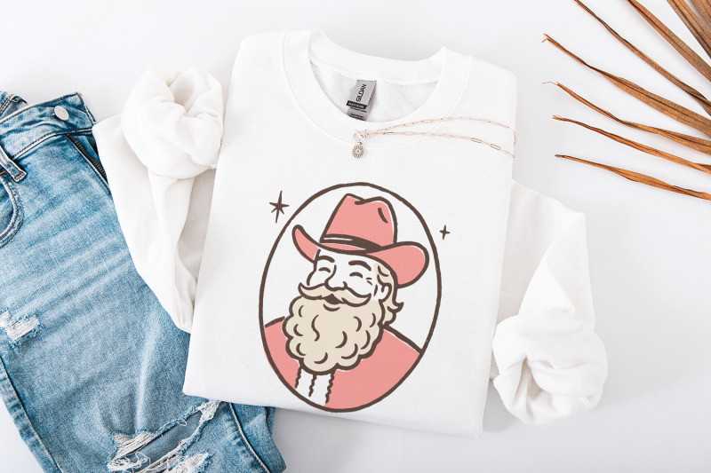 cowboy-png-western-png-christmas-png-vintage-santa-retro-holiday-a