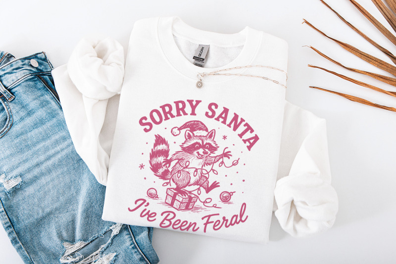 sorry-santa-ive-been-feral-png-christmas-raccoon-funny-holiday-shirt