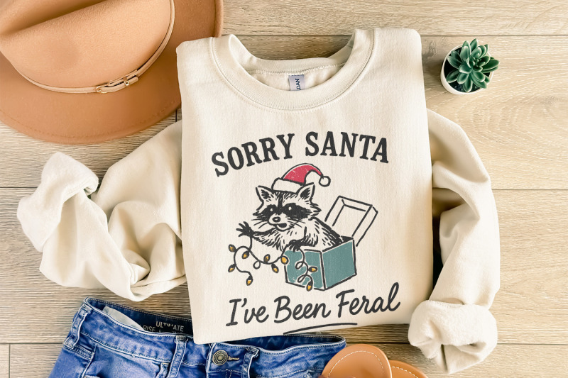 sorry-santa-i-039-ve-been-feral-png-christmas-raccoon-shirt-digital-downlo