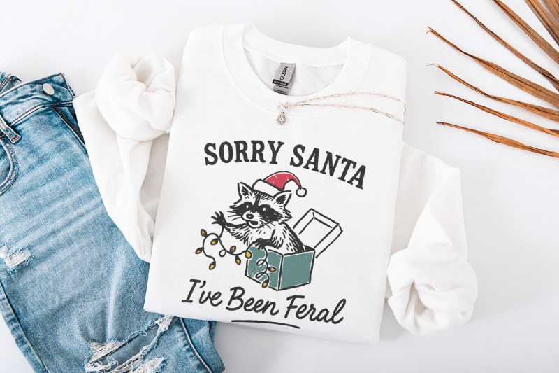 sorry-santa-i-039-ve-been-feral-png-christmas-raccoon-shirt-digital-downlo