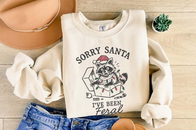 sorry-santa-i-039-ve-been-feral-png-funny-raccoon-christmas-png-holiday