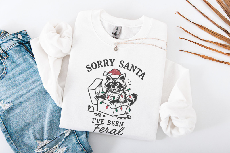 sorry-santa-i-039-ve-been-feral-png-funny-raccoon-christmas-png-holiday