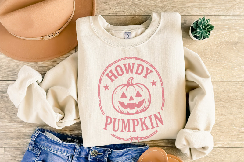 howdy-pumpkin-png-western-fall-png-retro-halloween-trendy-pumpkin-p
