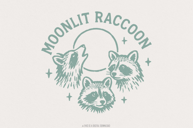 moonlit-raccoon-png-woodland-animals-clipart-raccoon-png-art-forest