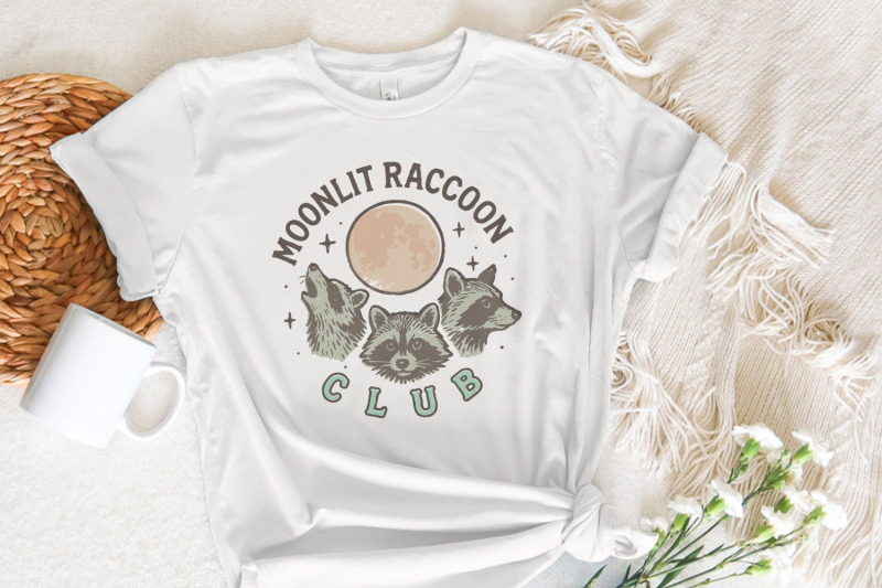 moonlit-raccoon-club-png-retro-raccoon-shirt-png-animal-night-moon-a