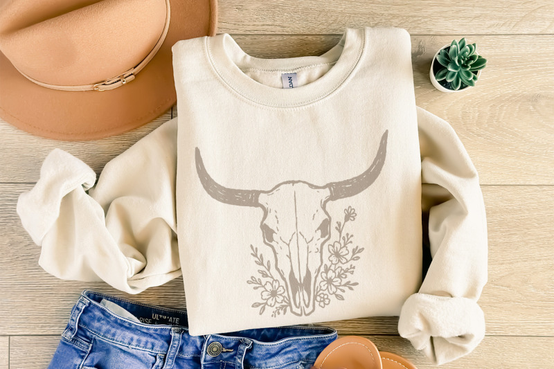 boho-cow-skull-png-floral-skull-art-steer-skull-png-rustic-western