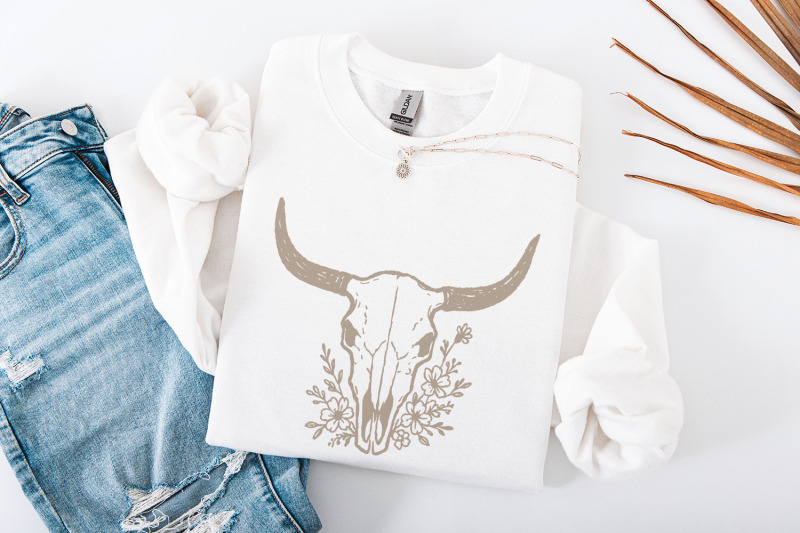 boho-cow-skull-png-floral-skull-art-steer-skull-png-rustic-western