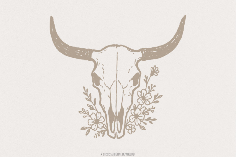 boho-cow-skull-png-floral-skull-art-steer-skull-png-rustic-western