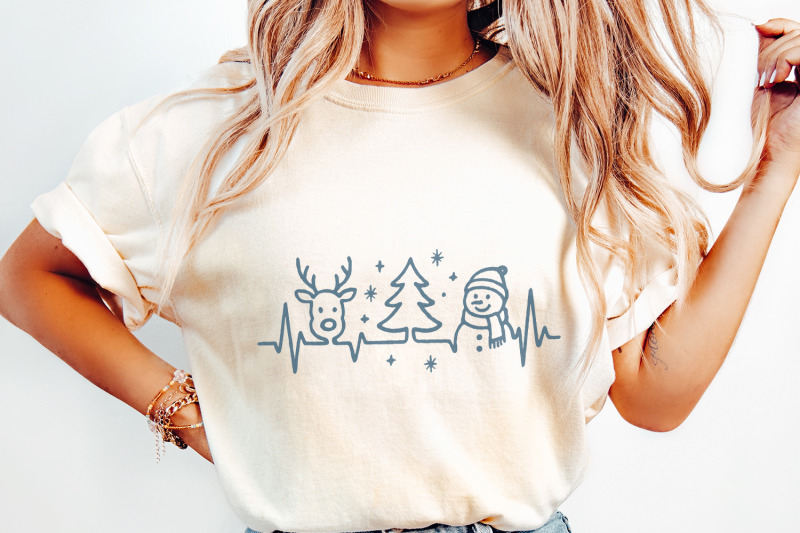 retro-christmas-png-minimalist-christmas-line-art-with-reindeer-snow