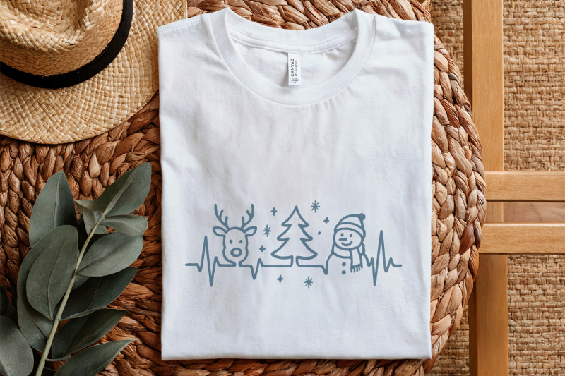 retro-christmas-png-minimalist-christmas-line-art-with-reindeer-snow