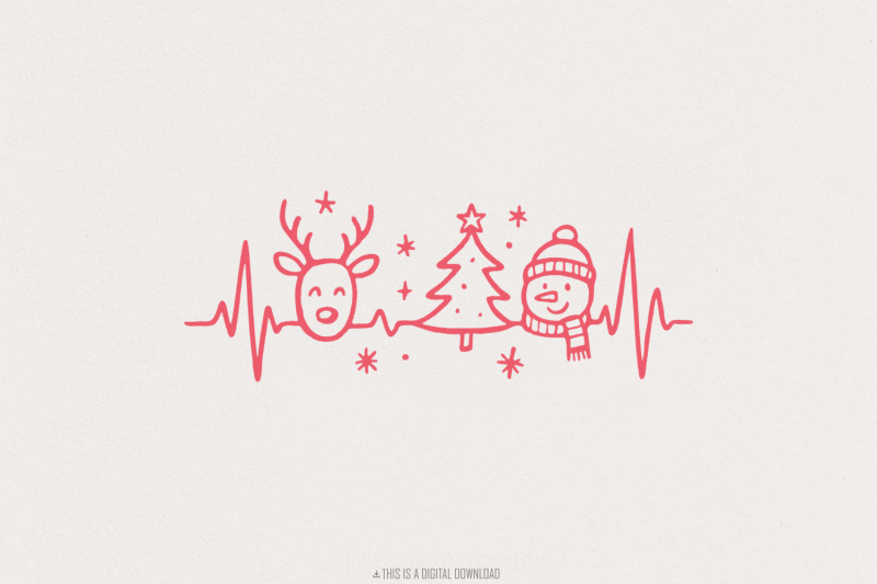 heartbeat-christmas-png-cute-reindeer-snowman-and-christmas-tree-min