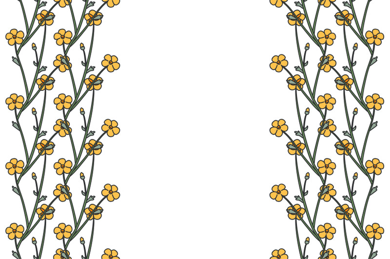 botanical-floral-vertical-border-with-meadow-flowers-isolated-on-white