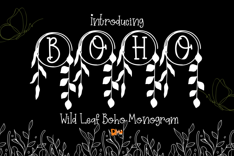 wild-leaf-boho-monogram
