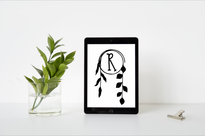 wild-leaf-boho-monogram