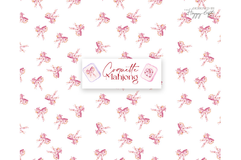 coquette-mahjong-party-watercolor-cliparts