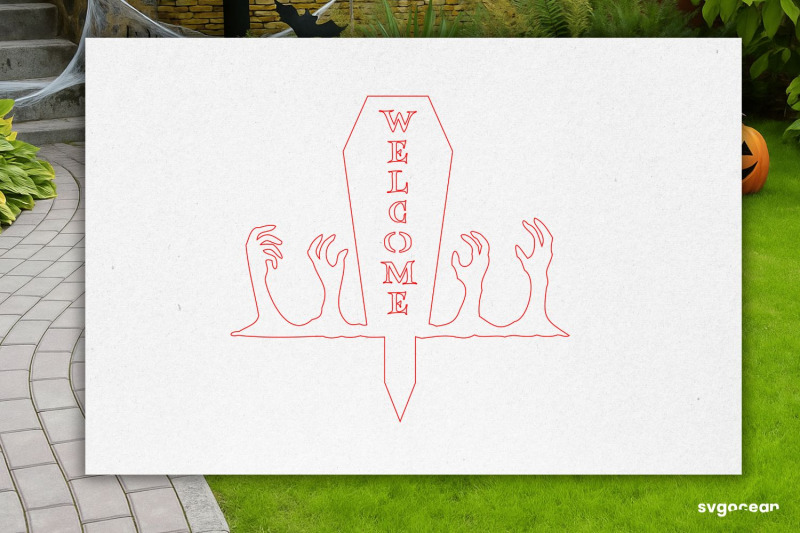 welcome-halloween-garden-stake-laser-cut