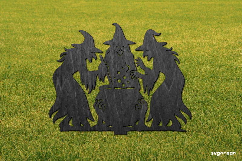 halloween-witches-garden-stake-laser-cut