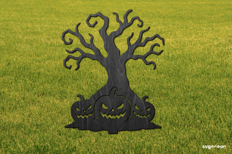 spooky-tree-garden-stake-laser-cut