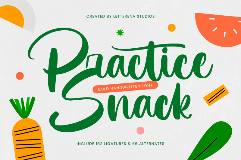 practice-snack-bold-handwritten-font