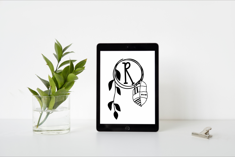 fern-boho-monogram