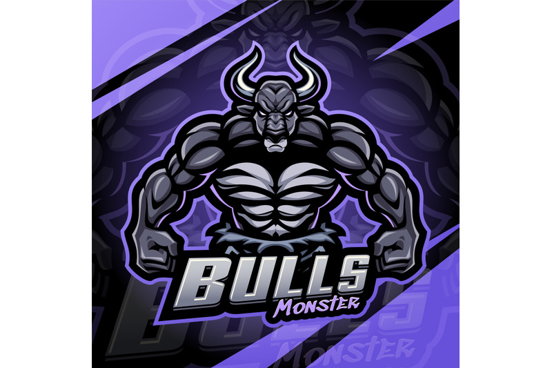 bulls-monsterbulls-monster-esport-mascot-logo-design