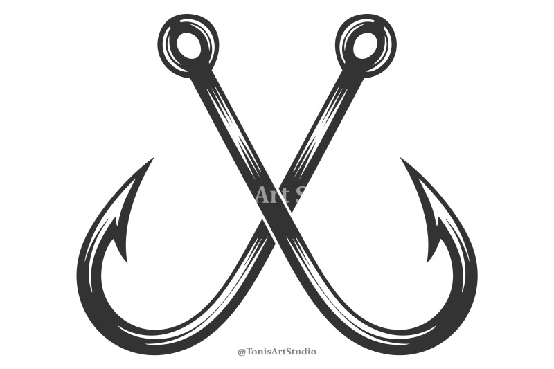 crossed-fishing-hooks-svg-bass-hook-logo-for-cricut-crafts