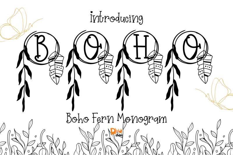 boho-fern-monogram