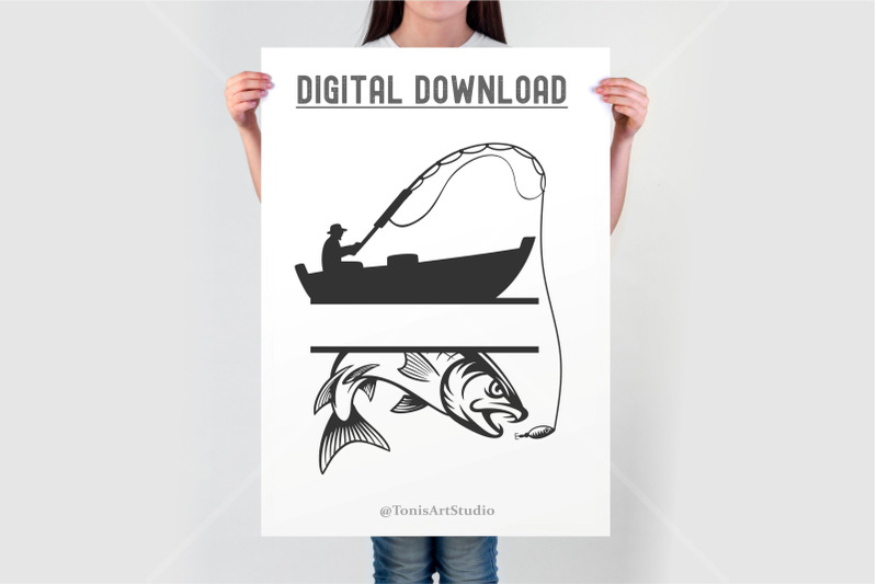 fishing-svg-with-boat-rod-and-hook-bass-catch-cut-file