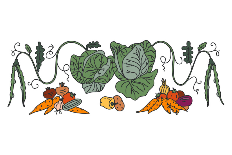 botanical-decorative-different-vegetables-horizontal-border-pattern