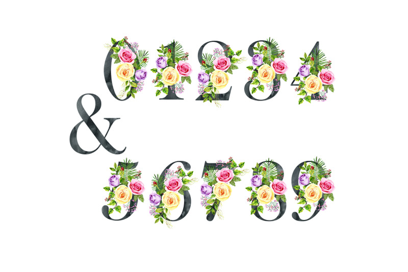 watercolor-roses-alphabet