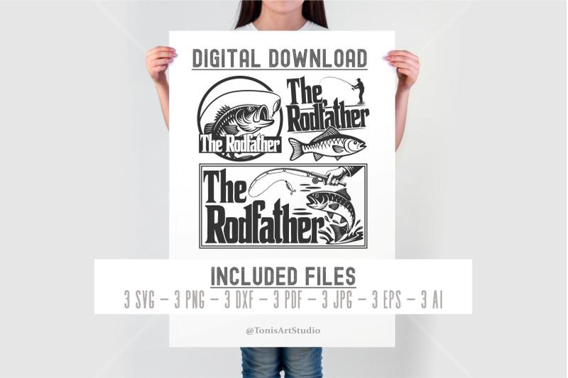 the-rodfather-svg-bundle-funny-fishing-shirt-svg-for-dad-bass-fish