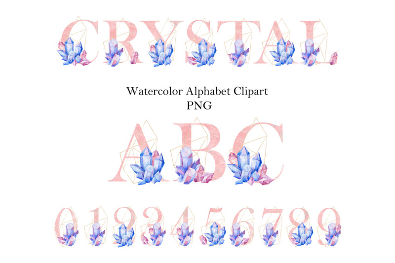 watercolor-crystals-alphabet-clipart