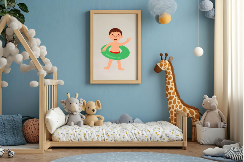 children-playing-on-the-beach-collection-svg-file