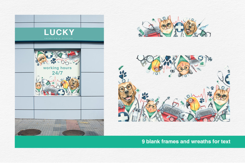 veterinary-clinic-watercolor-clip-art