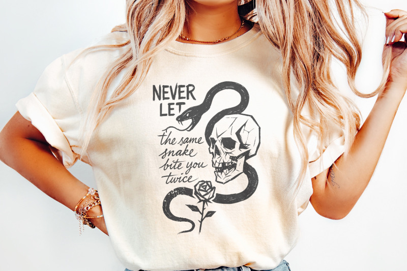 never-let-the-same-snake-bite-you-twice-png-skull-snake-rose-tattoo-a