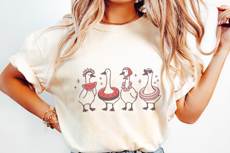 watermelon-goose-png-funny-goose-digital-download-cute-summer-goose