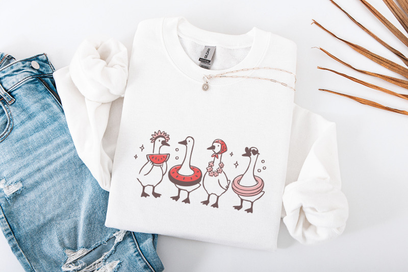 watermelon-goose-png-funny-goose-digital-download-cute-summer-goose