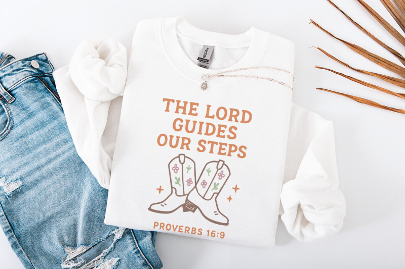 the-lord-guides-our-steps-png-proverbs-16-9-western-boots-art-christ