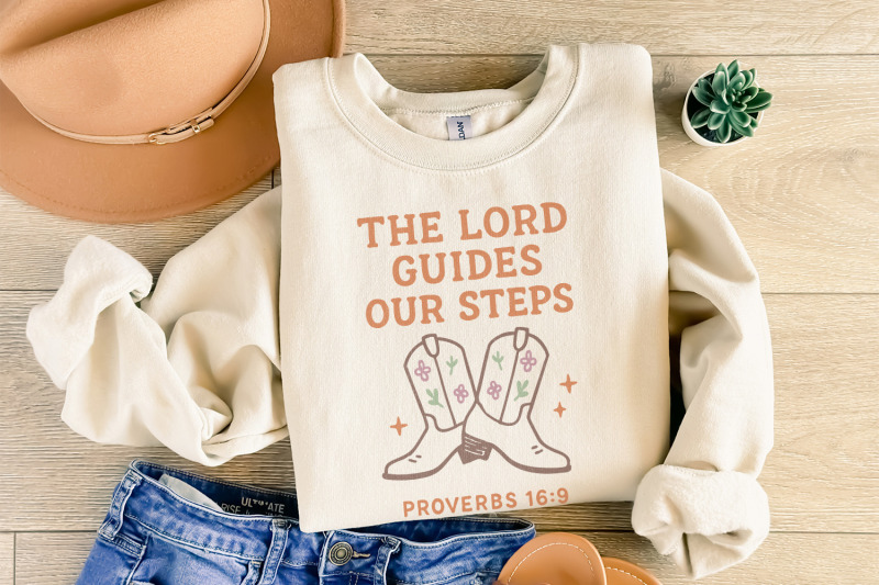 the-lord-guides-our-steps-png-proverbs-16-9-western-boots-art-christ