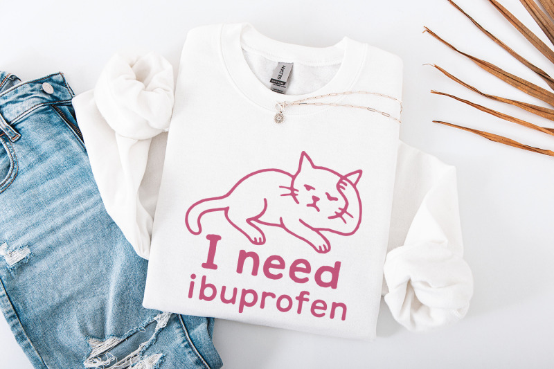 i-need-ibuprofen-png-funny-cat-digital-download-cute-animal-meme-shi