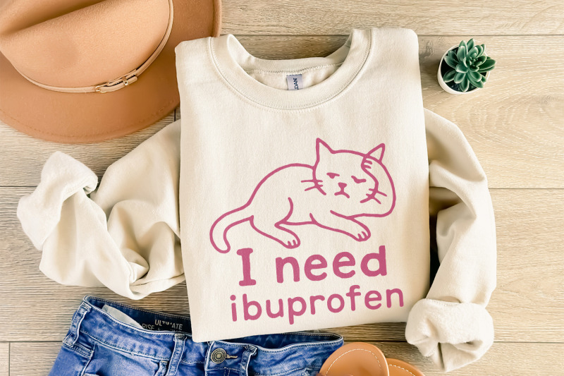 i-need-ibuprofen-png-funny-cat-digital-download-cute-animal-meme-shi