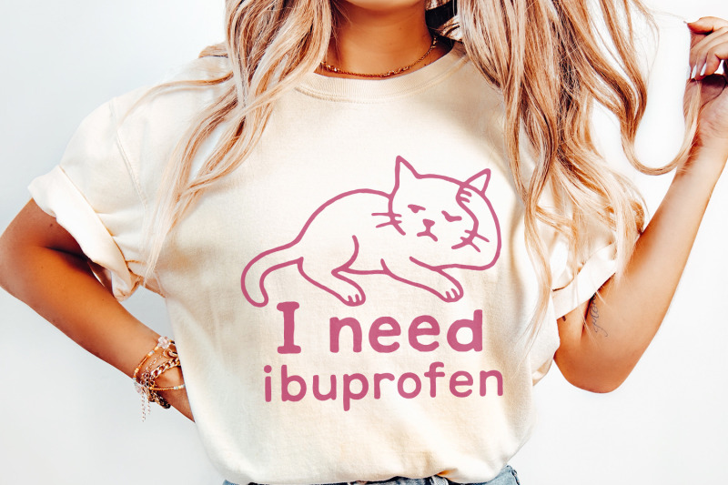 i-need-ibuprofen-png-funny-cat-digital-download-cute-animal-meme-shi