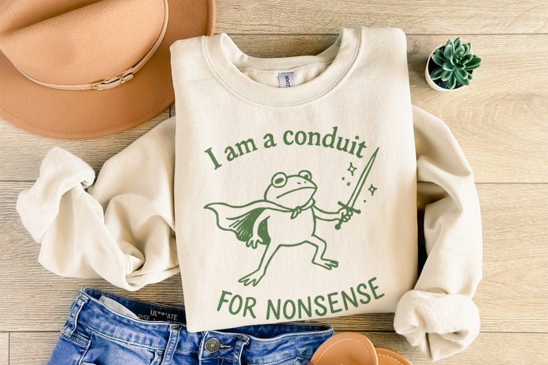 i-am-a-conduit-for-nonsense-png-funny-frog-sword-art-quirky-printabl