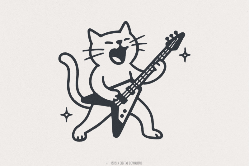 rocking-cat-png-funny-digital-download-guitar-cat-art-music-lover-s