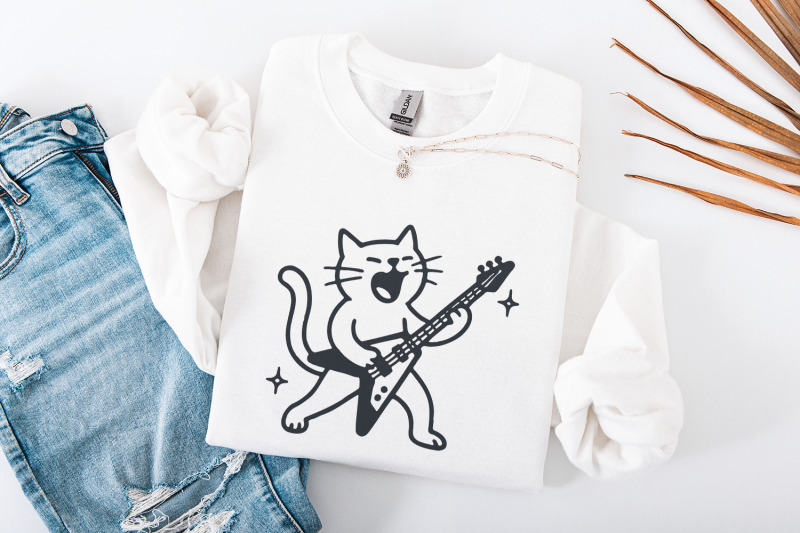 rocking-cat-png-funny-digital-download-guitar-cat-art-music-lover-s
