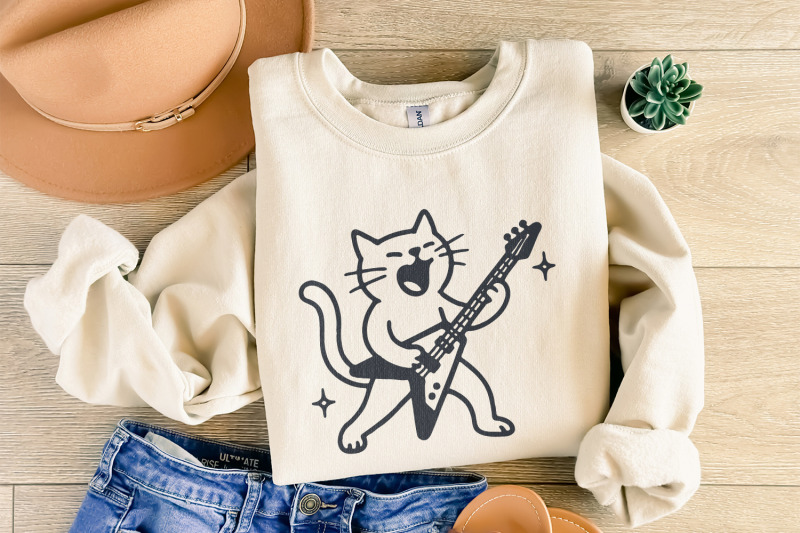 rocking-cat-png-funny-digital-download-guitar-cat-art-music-lover-s